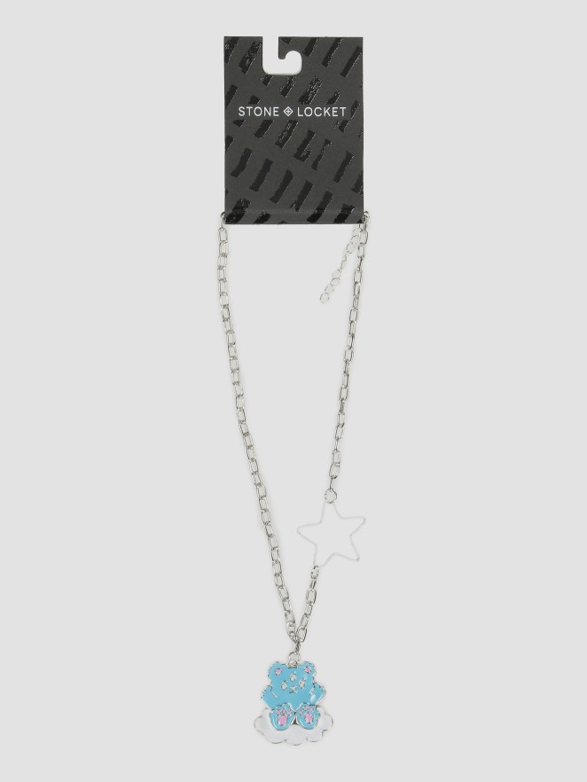 Stone and Locket Idc Bear Collier