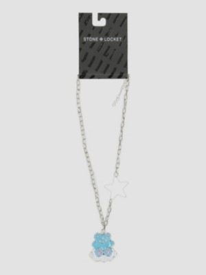 Stone and Locket Idc Bear Necklace