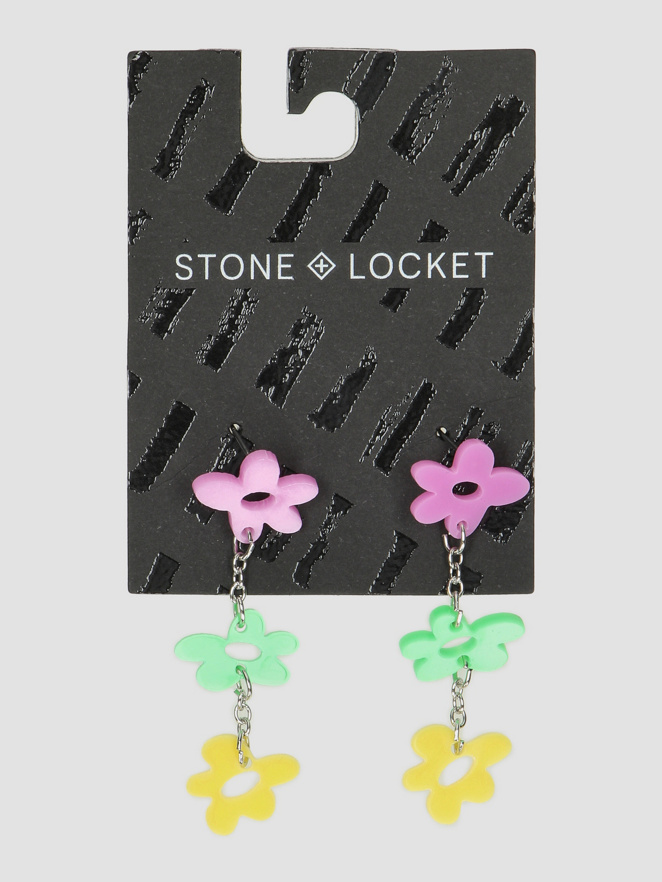 Stone and Locket Flower Drop Schmuck