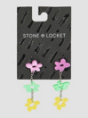 Stone and Locket Flower Drop Schmuck