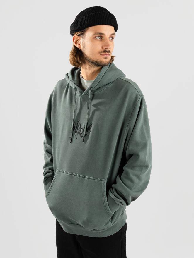 Welcome Spine Garment-Dyed Mikina s kapucí