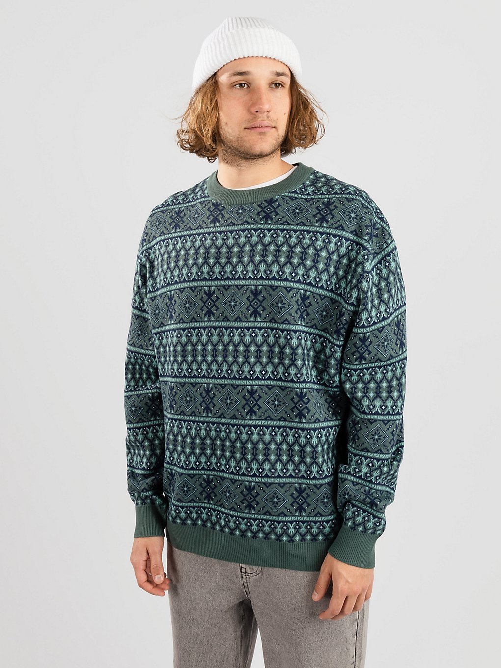 Blue Tomato Knitted Crew Pullover green kaufen