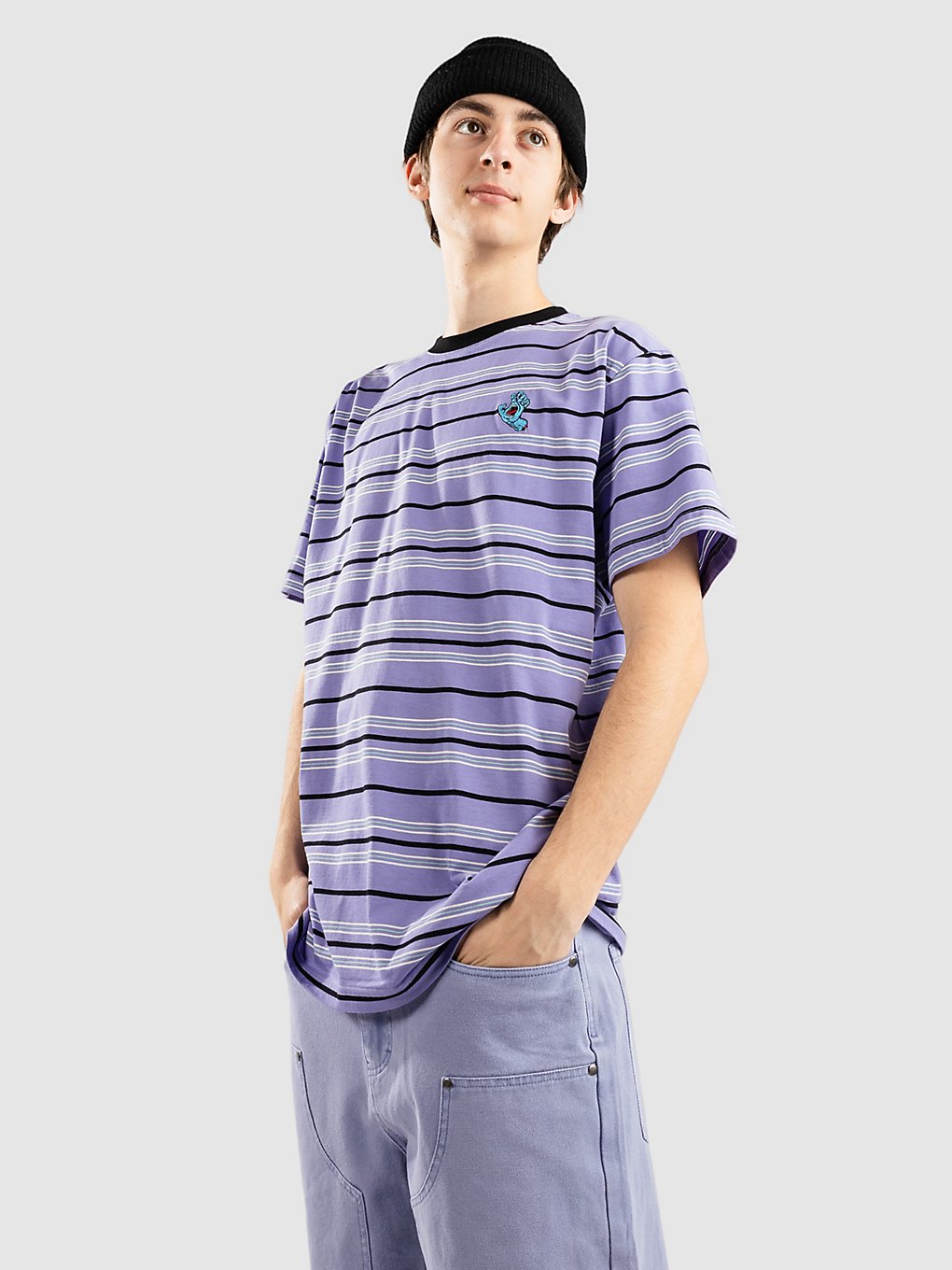 Santa Cruz Mini Hand Stripe T-Shirt digital lavender kaufen