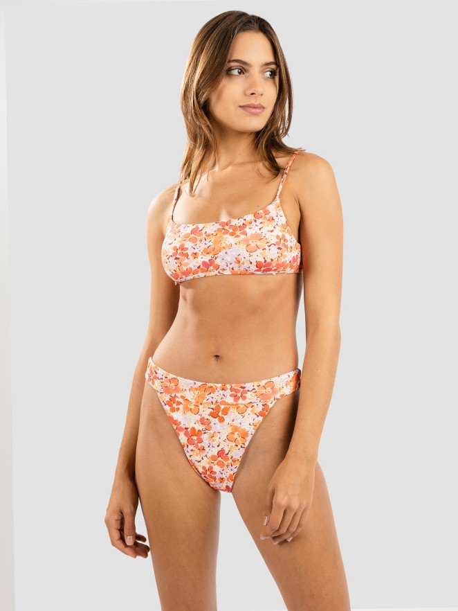 Rhythm Rosa Floral Tie Back Crop Haut de bikini