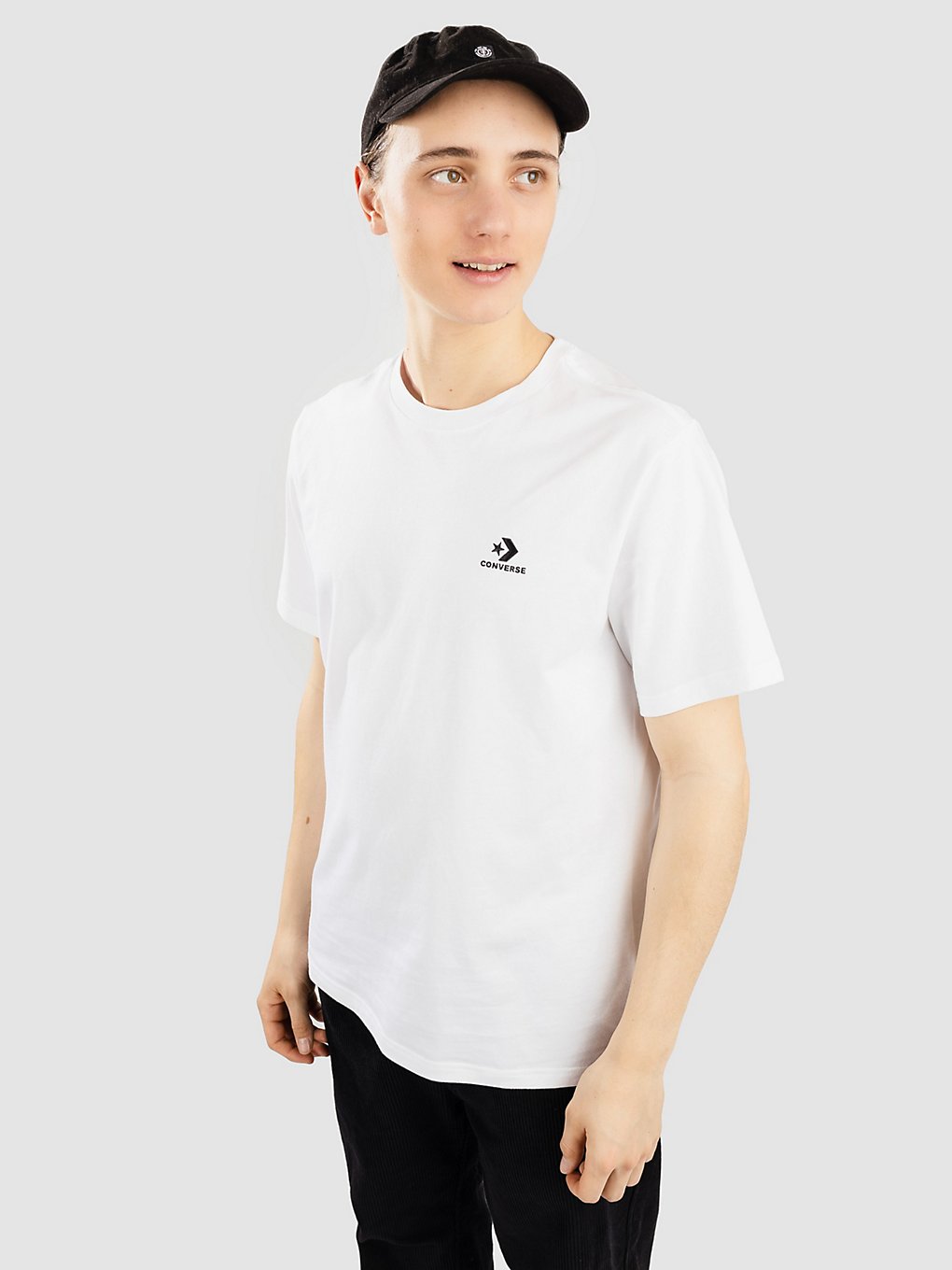 Converse Standard Fit Left Chest Star Chev Emb T-Shirt white kaufen