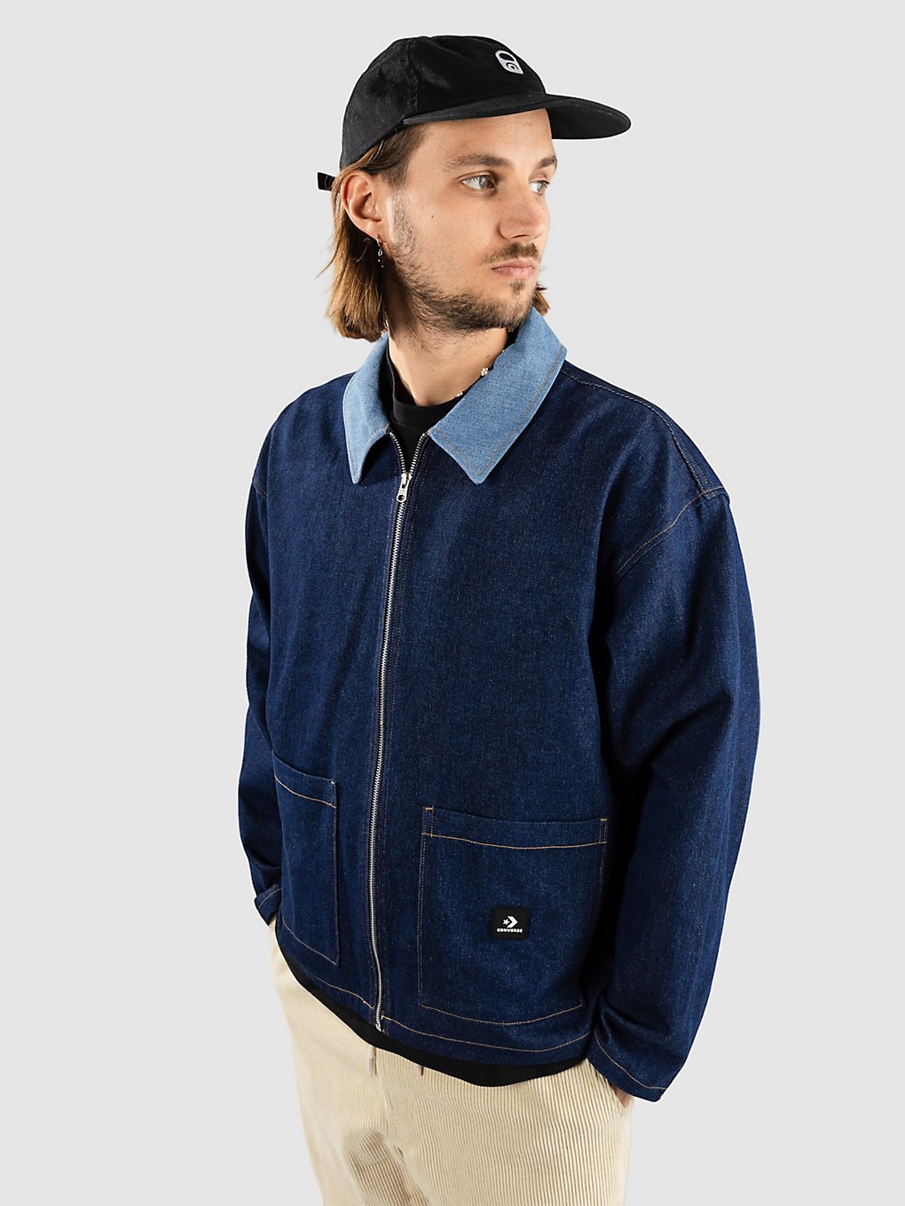 Converse Woven Shirt Denim Jacket night indigo kaufen