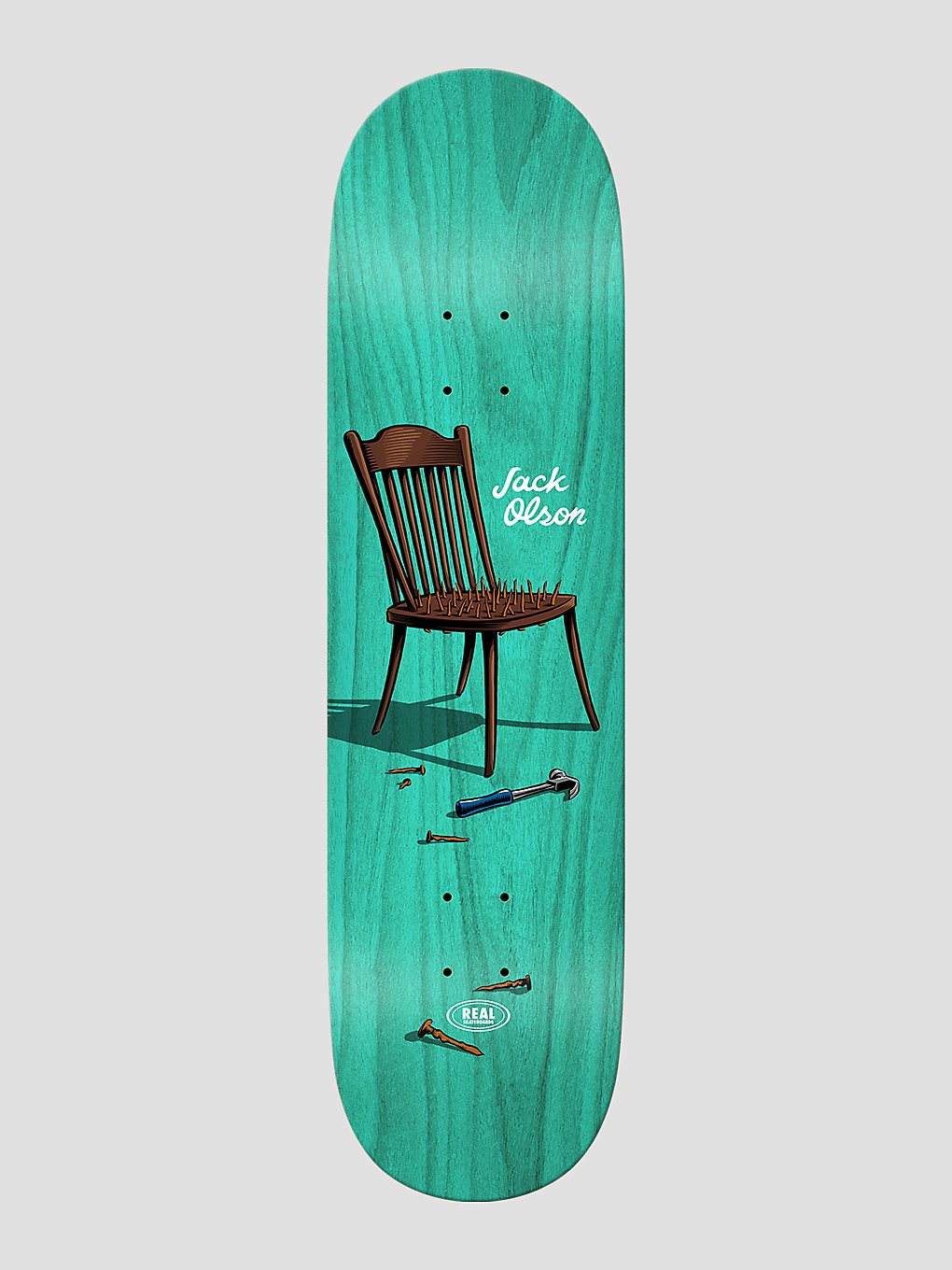 Real Jack Jackupuncture Full SE 8.25" Skateboard Deck turquoise kaufen