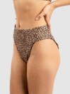 Hurley Max Leopard Moderate Tab Side High Waist Bikini Bottom