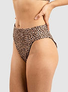 Max Leopard Moderate Tab Side High Waist Cueca de Bikini