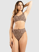 Max Leopard Moderate Tab Side High Waist Bikini broek