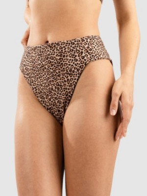 Hurley Max Leopard Moderate Tab Side High Waist Bas de bikini