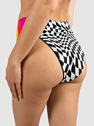 Nascar Reversible Moderate High Waist Bikini Bottom