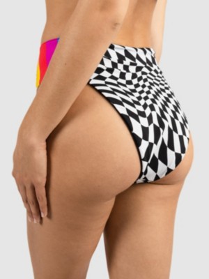 Nascar Reversible Moderate High Waist Bikini broek