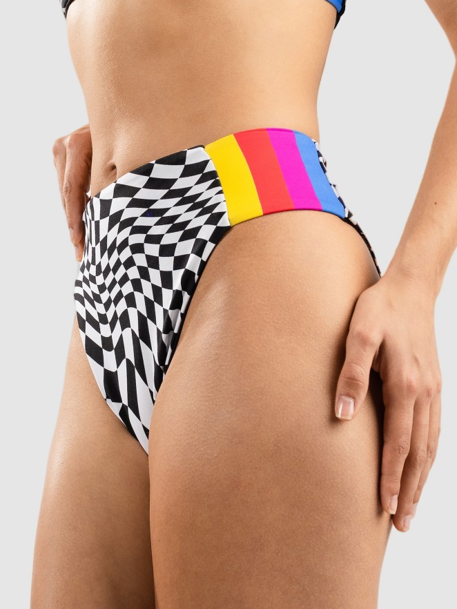 Hurley Nascar Reversible Moderate High Waist Bikini Bottom