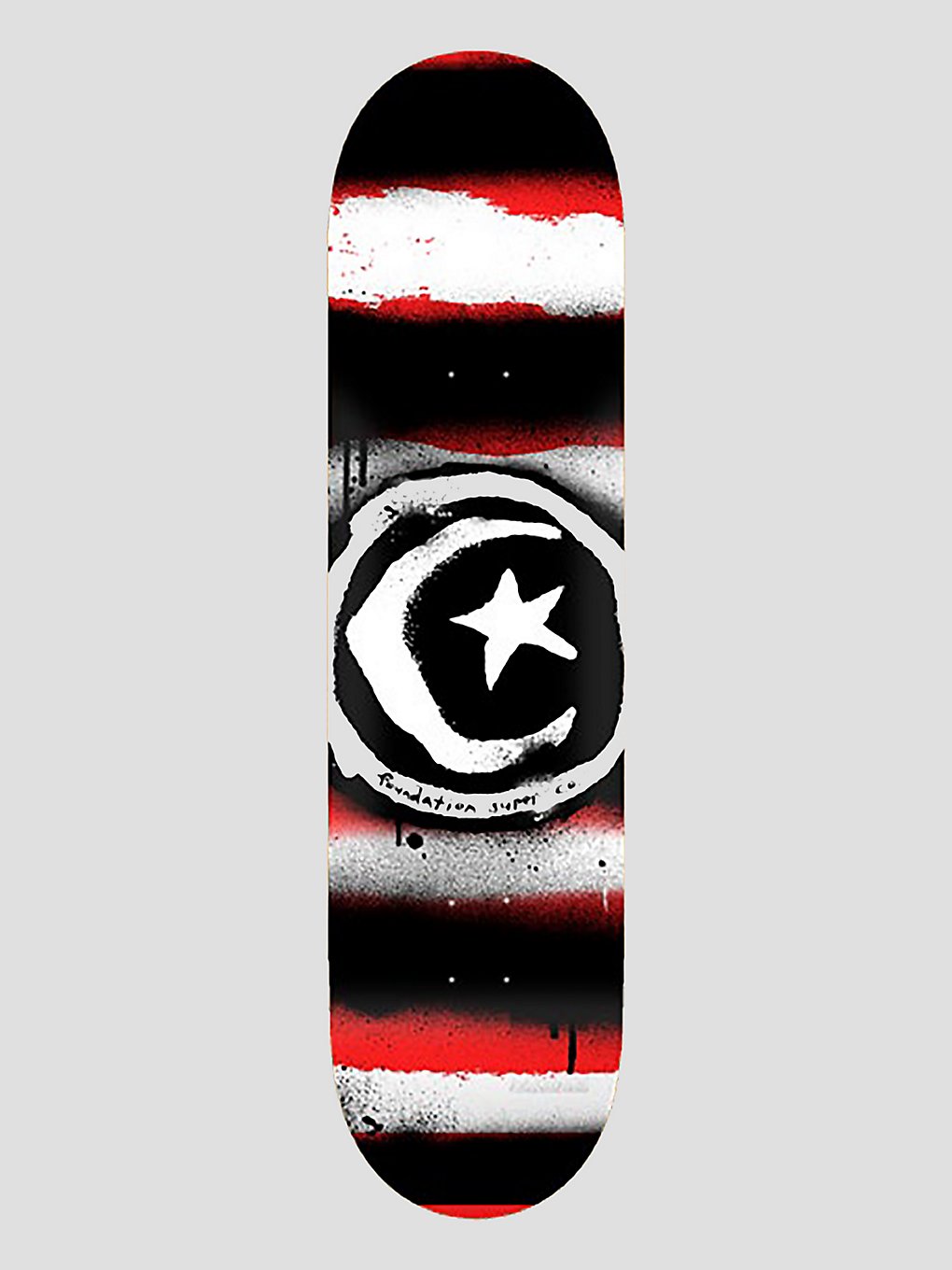 Foundation Star & Moon Distressed 8" Skateboard Deck red kaufen