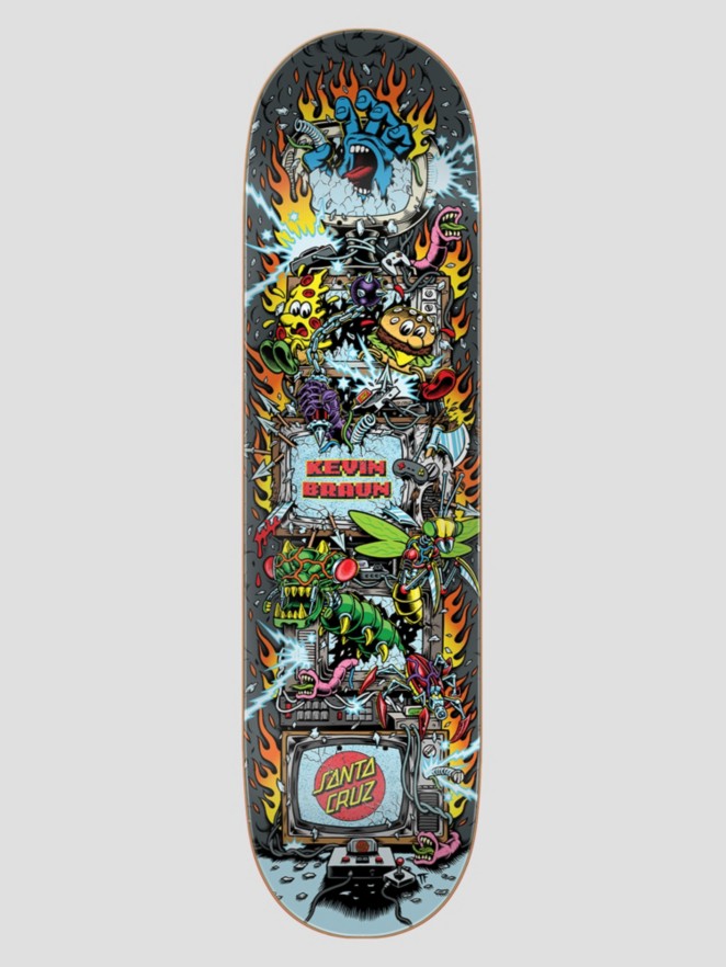 Santa Cruz Braun Game Over Everslick 8.25″ Skateboard Deck