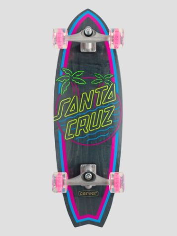 Santa Cruz Glow Dot Shark Carver 9.8&quot; Cruiser Completo