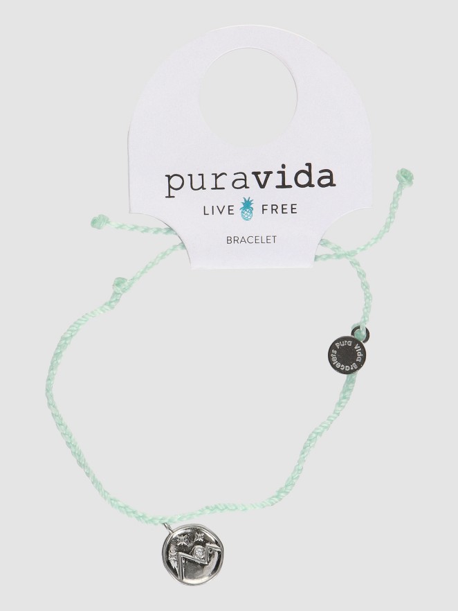 Pura Vida Crystal Mountain Coin Bracelet