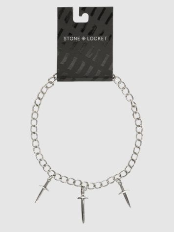 Stone and Locket Dagger Choker Necklace