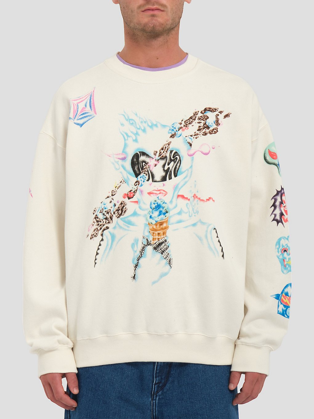 Volcom Fa Ryser Sweater off white kaufen