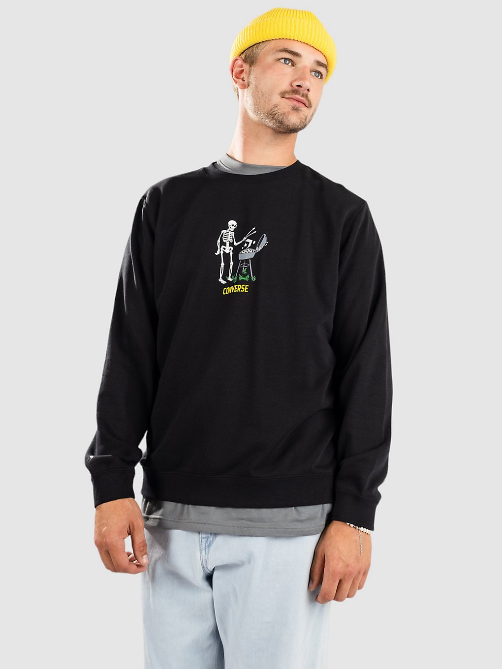 Converse Grilling Skeleton Graphic Crew Sweater converse black kaufen