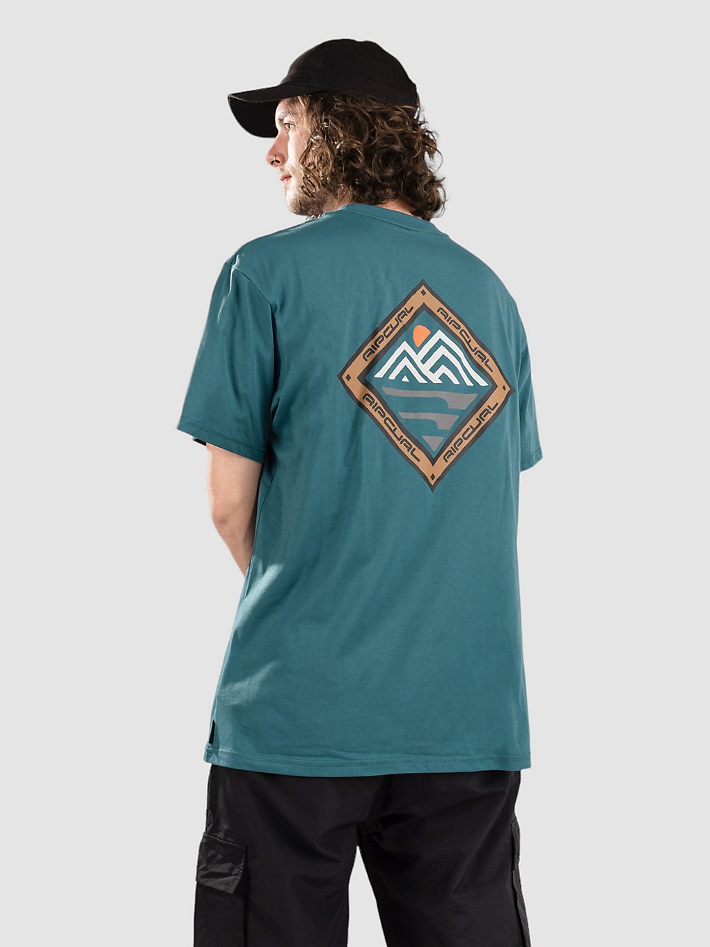 Rip Curl Vaporcool Journeys Peak T-Shirt blue green kaufen