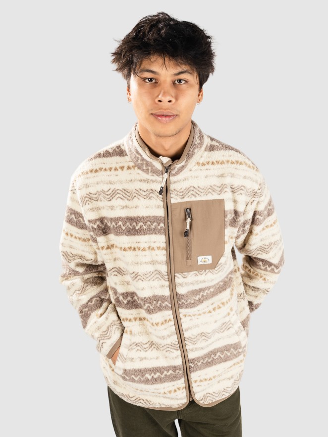 Quiksilver Clean Coasts Fz Print Fleece Zip Hoodie