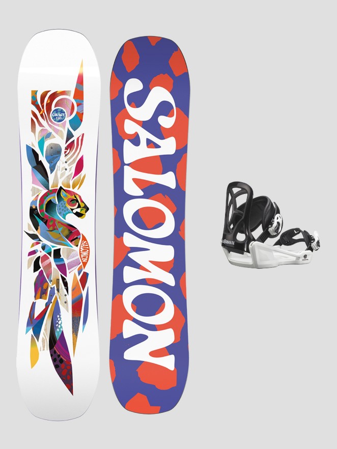 Salomon Grace+Goodtime Black Xs 2024 Snowboard Set