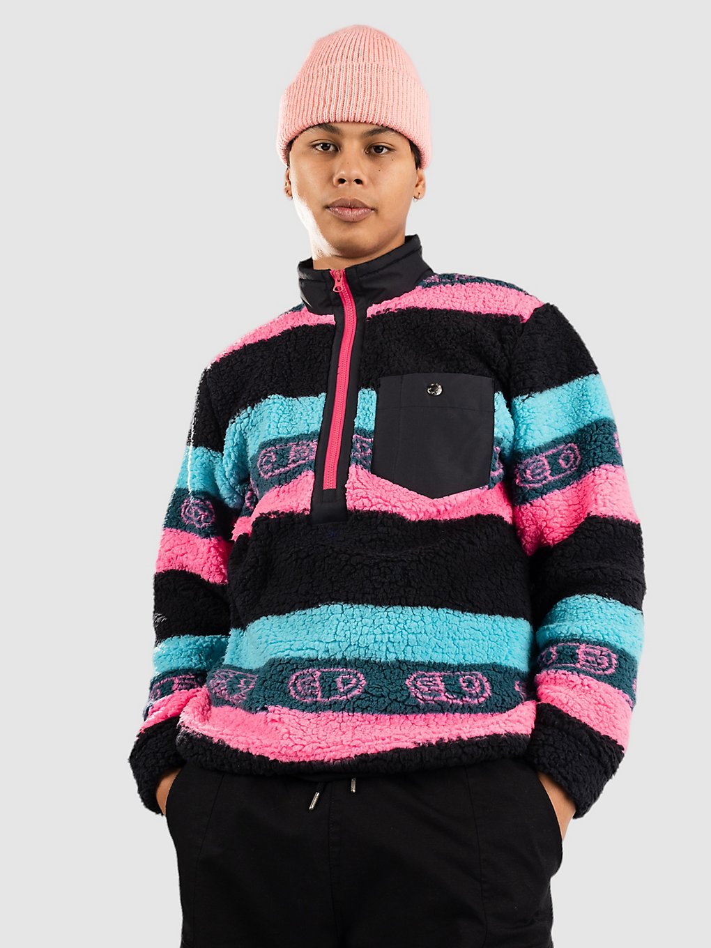 Airblaster Sherpa Half Zip Sweater hot big stripe kaufen