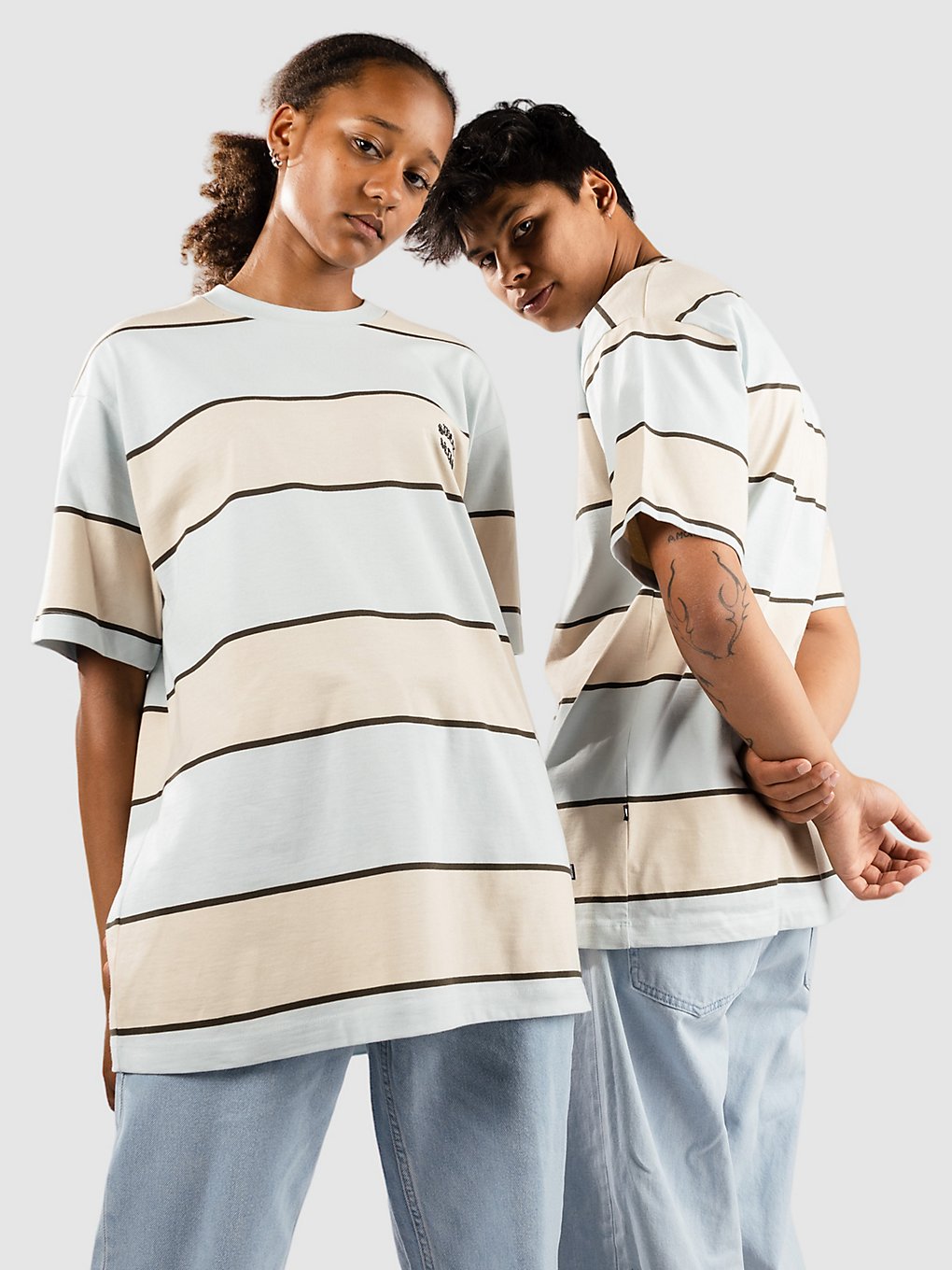 SWEET SKTBS Sweet Loose Striped T-Shirt off white kaufen