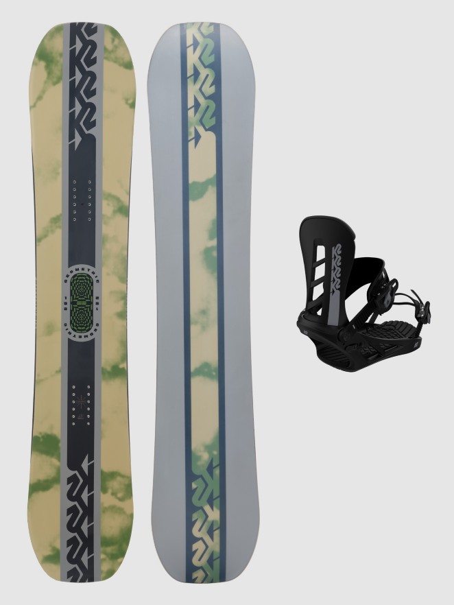 K2 Geometric + Sonic Blk L 2024 Snowboard-Set