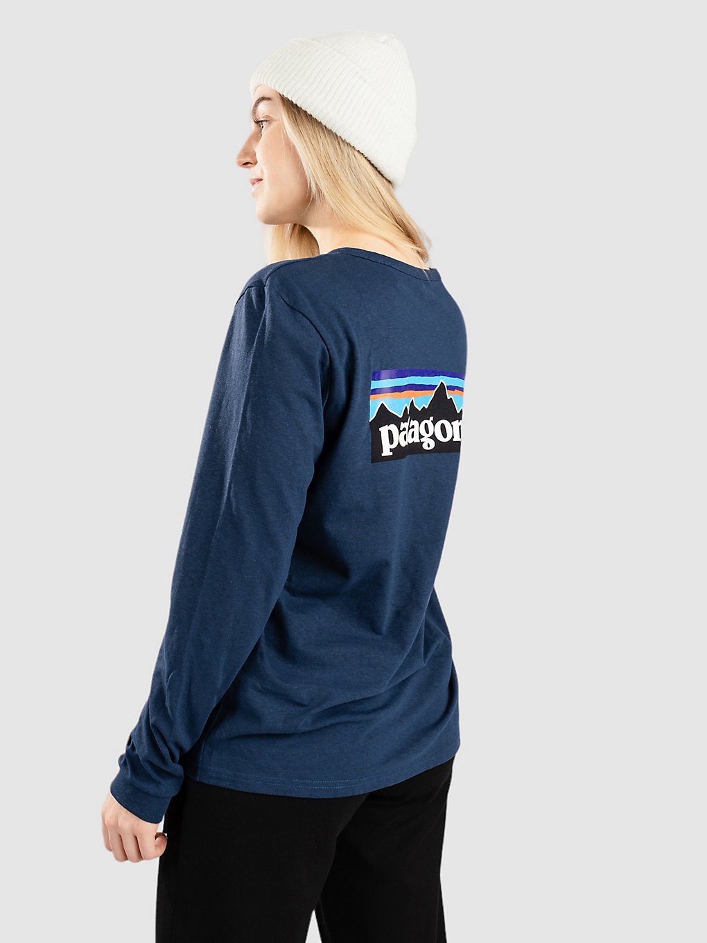 Patagonia P-6 Logo Responsibili Longsleeve tidepool blue kaufen