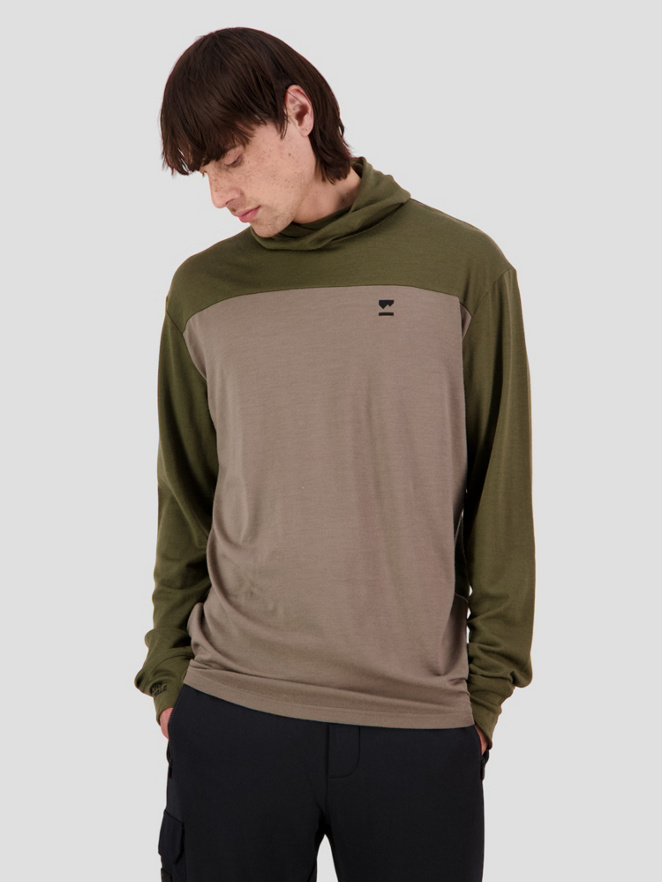 Mons Royale Merino Yotei Powder Hooded Funktionsshirt