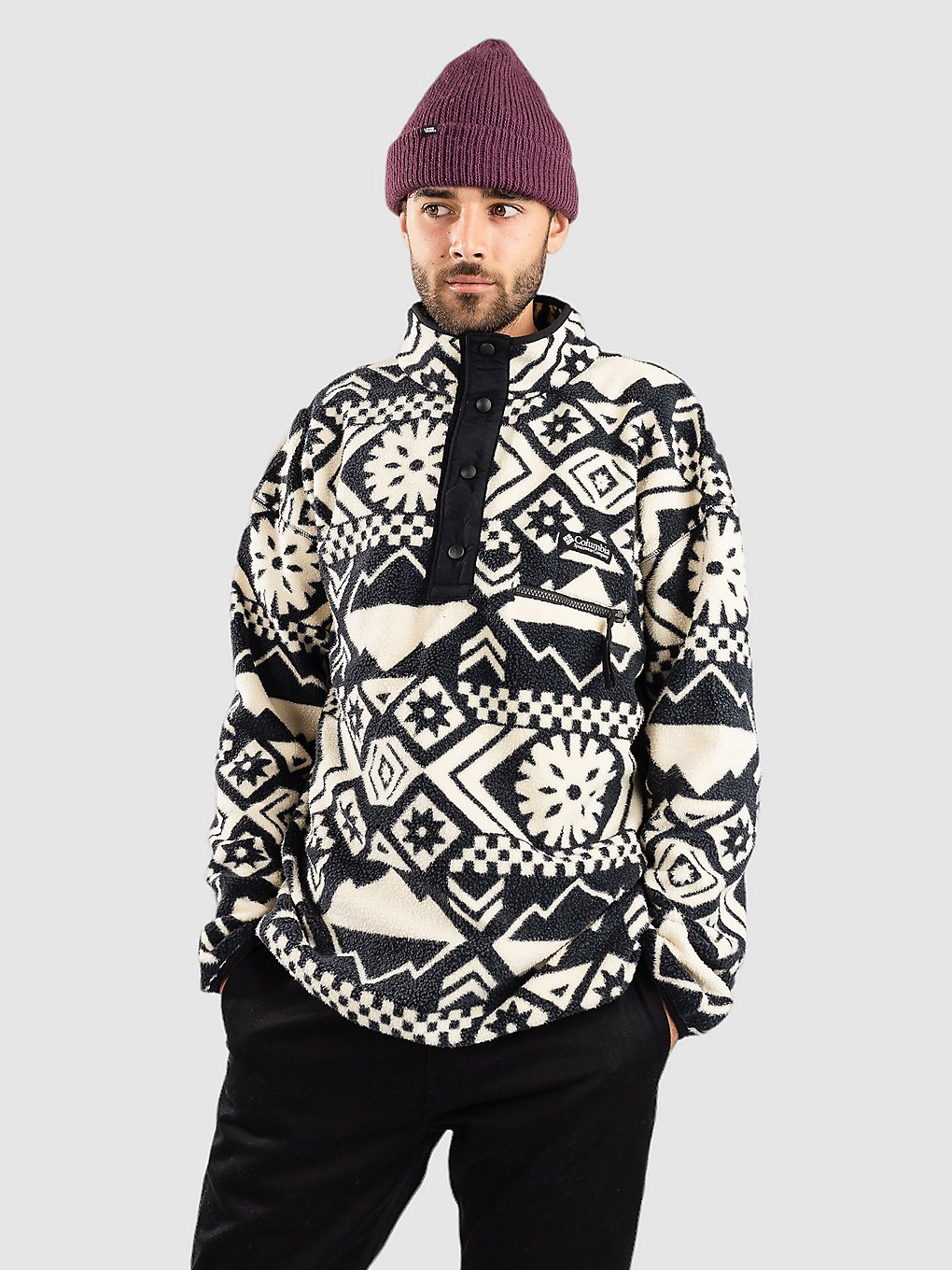 Columbia Helvetia Half Snap Fleece Pullover blk checkered peaks tonal kaufen