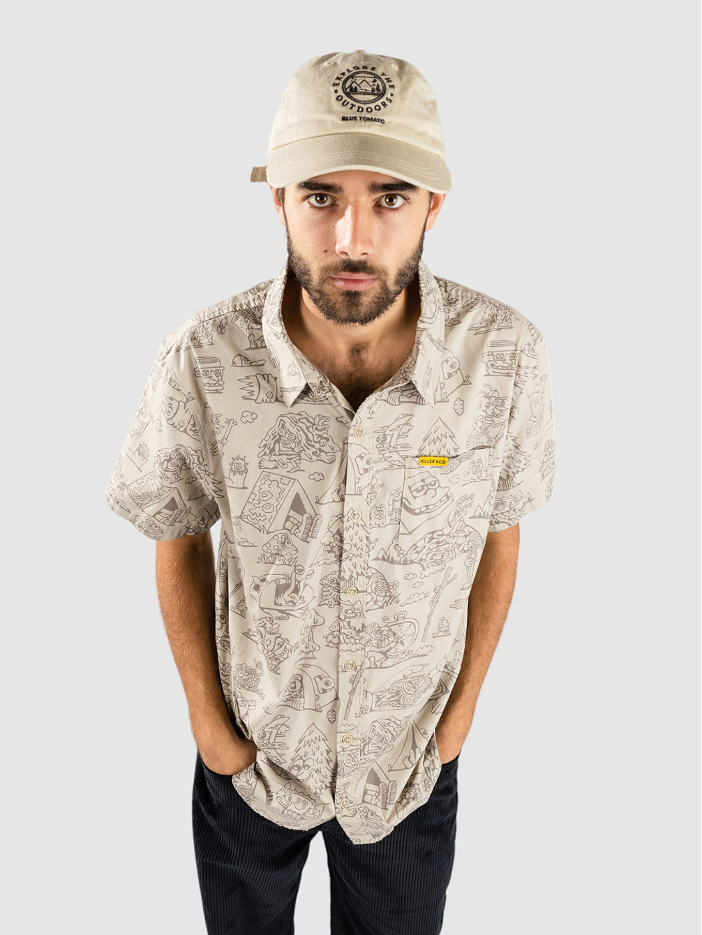 In The Woods Button Down Camisa