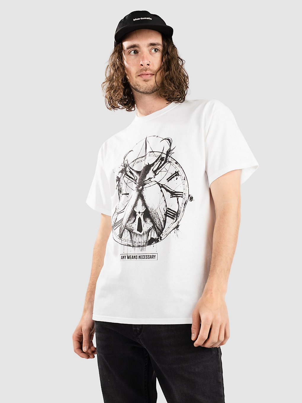 Any Means Necessary Death Beetle T-Shirt white kaufen