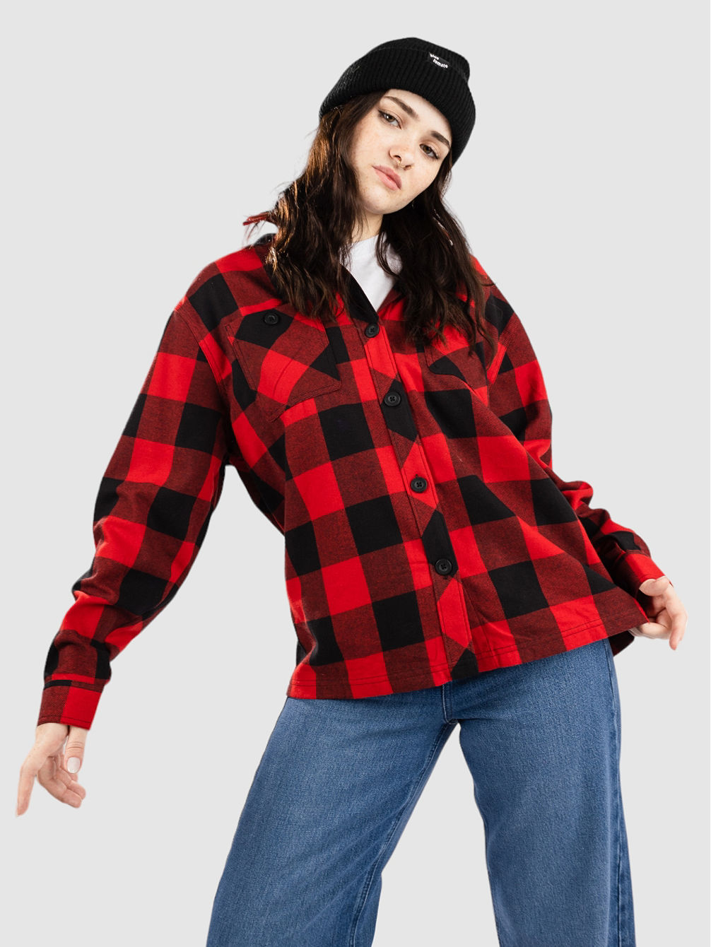 Akrin Oversized Plaid Flannel Camicia