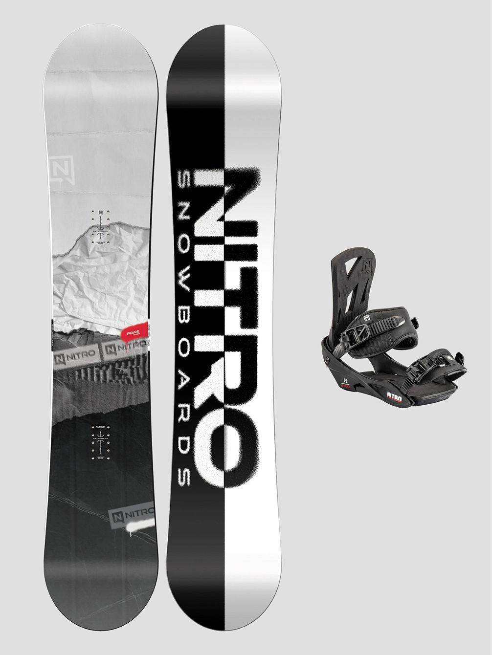 Prime Raw Wide + Staxx Black L 2024 Zestaw snowboardowy