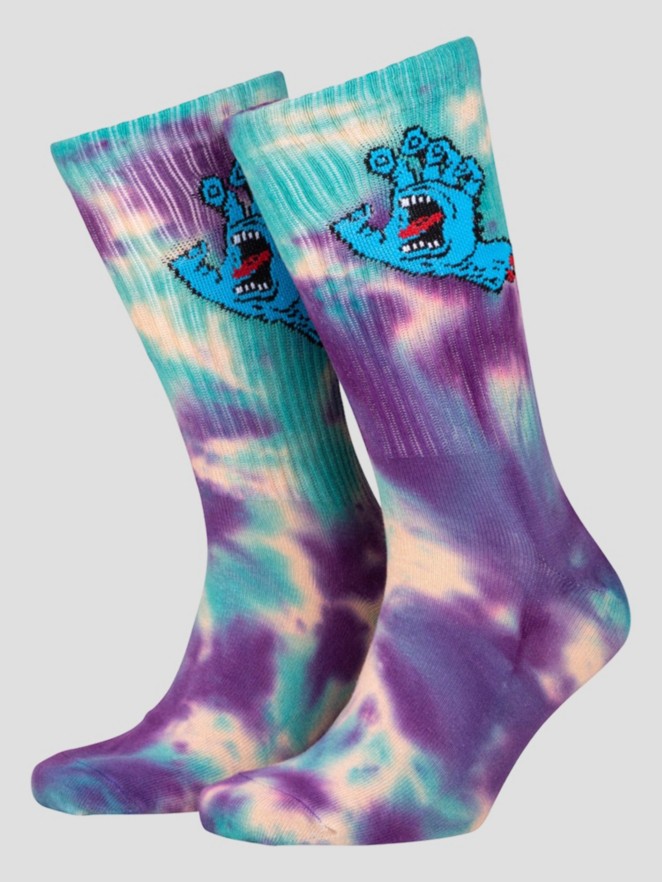 Santa Cruz Screaming Hand Tie Dye Socken