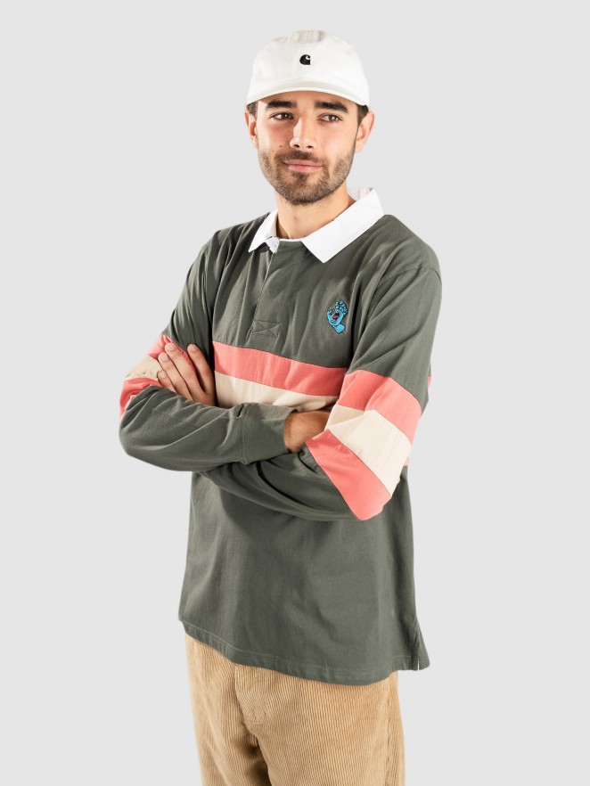 Santa Cruz Mini Hand Stripe Long Sleeve Polo