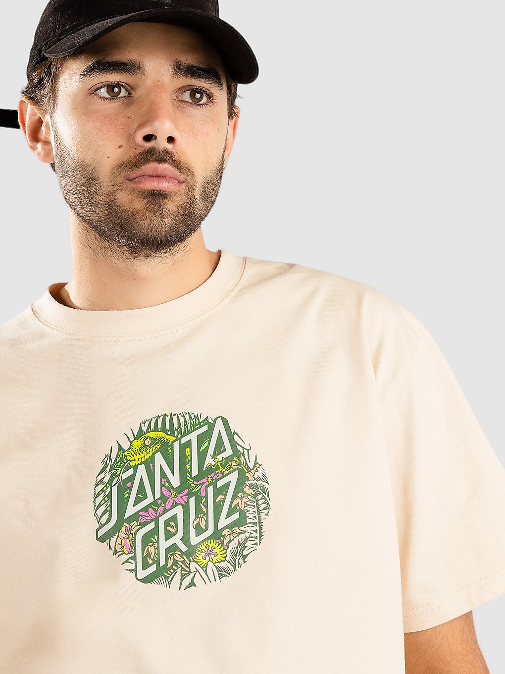 Santa Cruz Asp Flores Dot Front T-Shirt oat kaufen