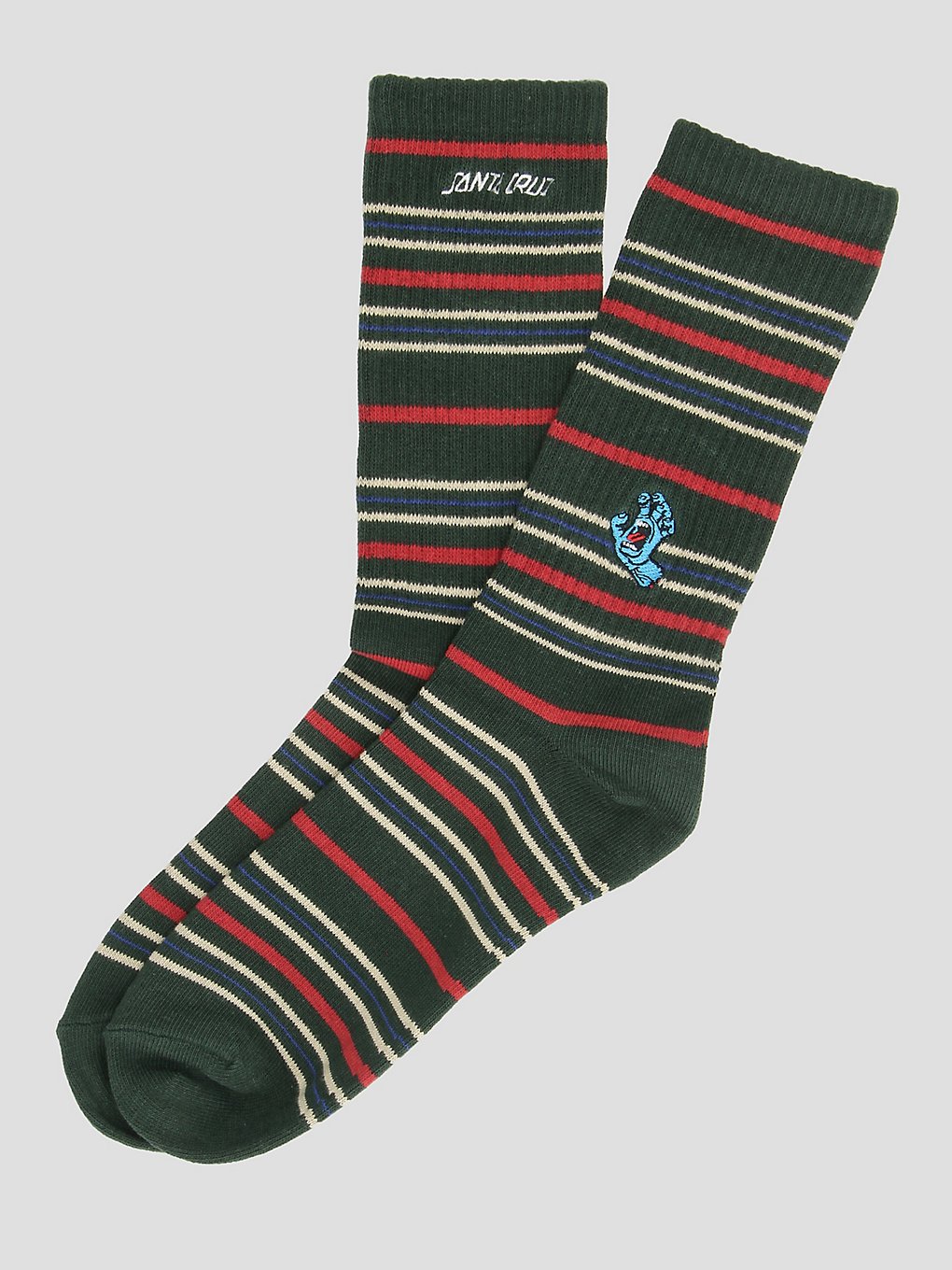 Santa Cruz Screaming Mini Hand Stripe Socken sage stripe kaufen