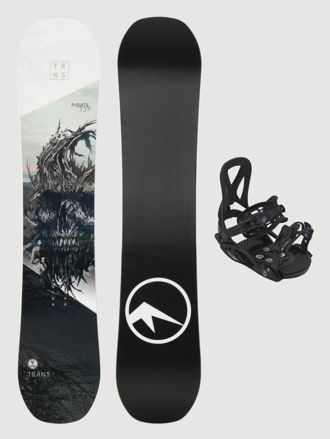TRANS Pirat Kid + Pure M Black 2024 Conjunto Snowboard