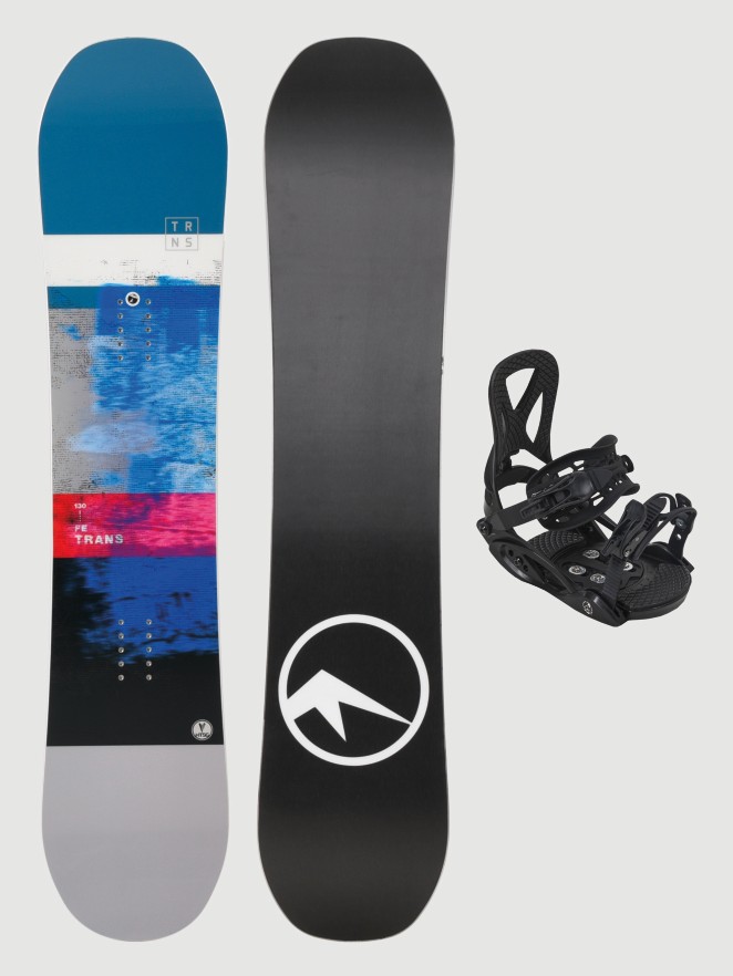 TRANS FE Kid + Pure M Black 2024 Conjunto Snowboard