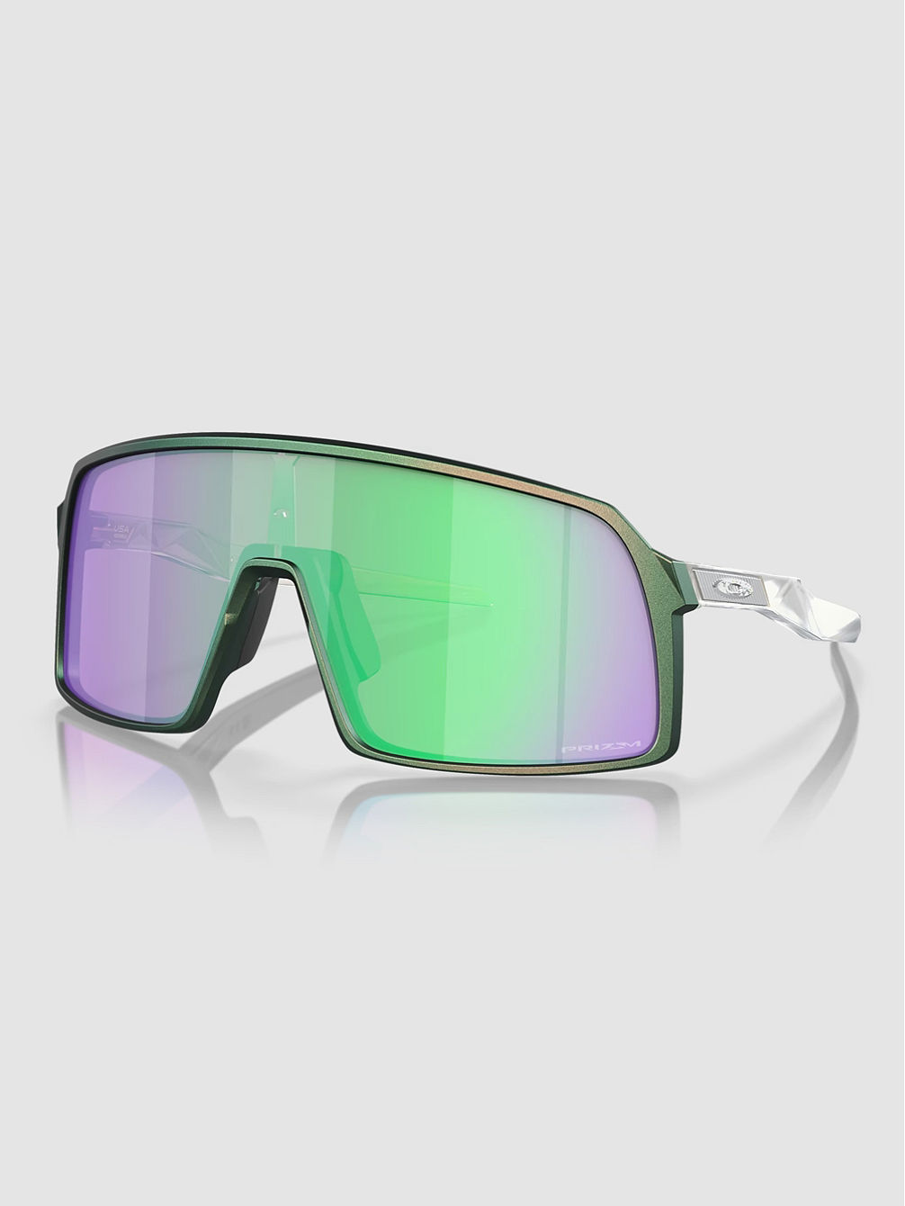 Sutro Matte Silver Green Colorshift Solbriller