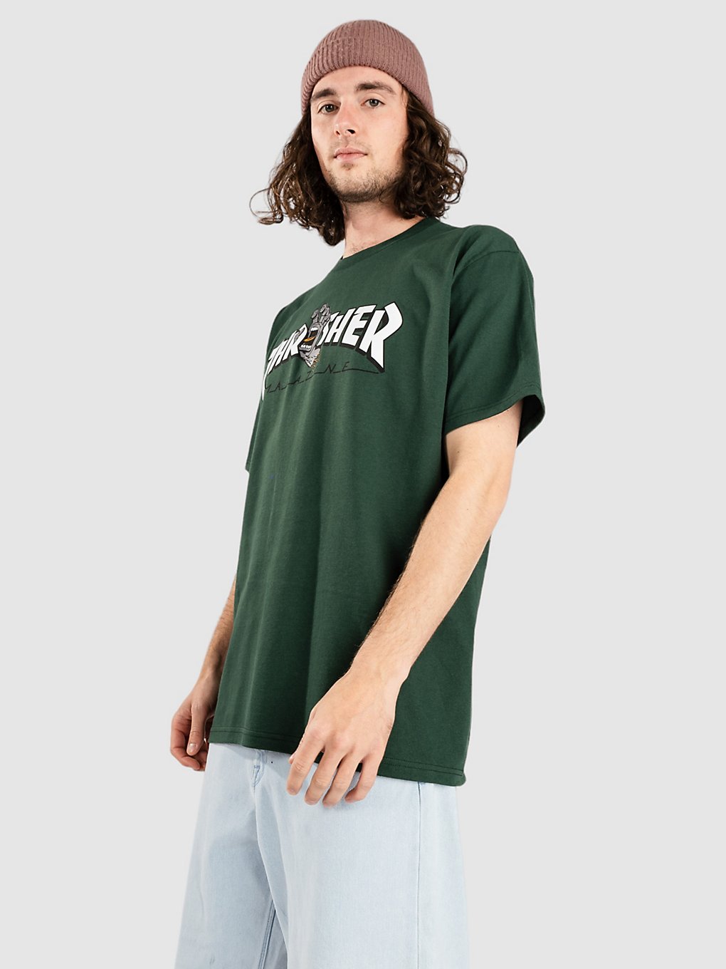 Santa Cruz X Thrasher Screaming Logo T-Shirt forest green kaufen