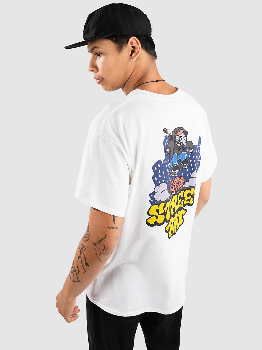 Monet Skateboards Street Rat T-Shirt white kaufen
