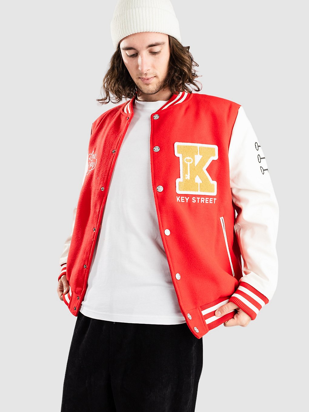 Key Street Varsity Jacke red kaufen