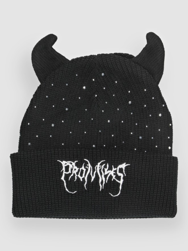 Broken Promises Rhinestone Horn Beanie