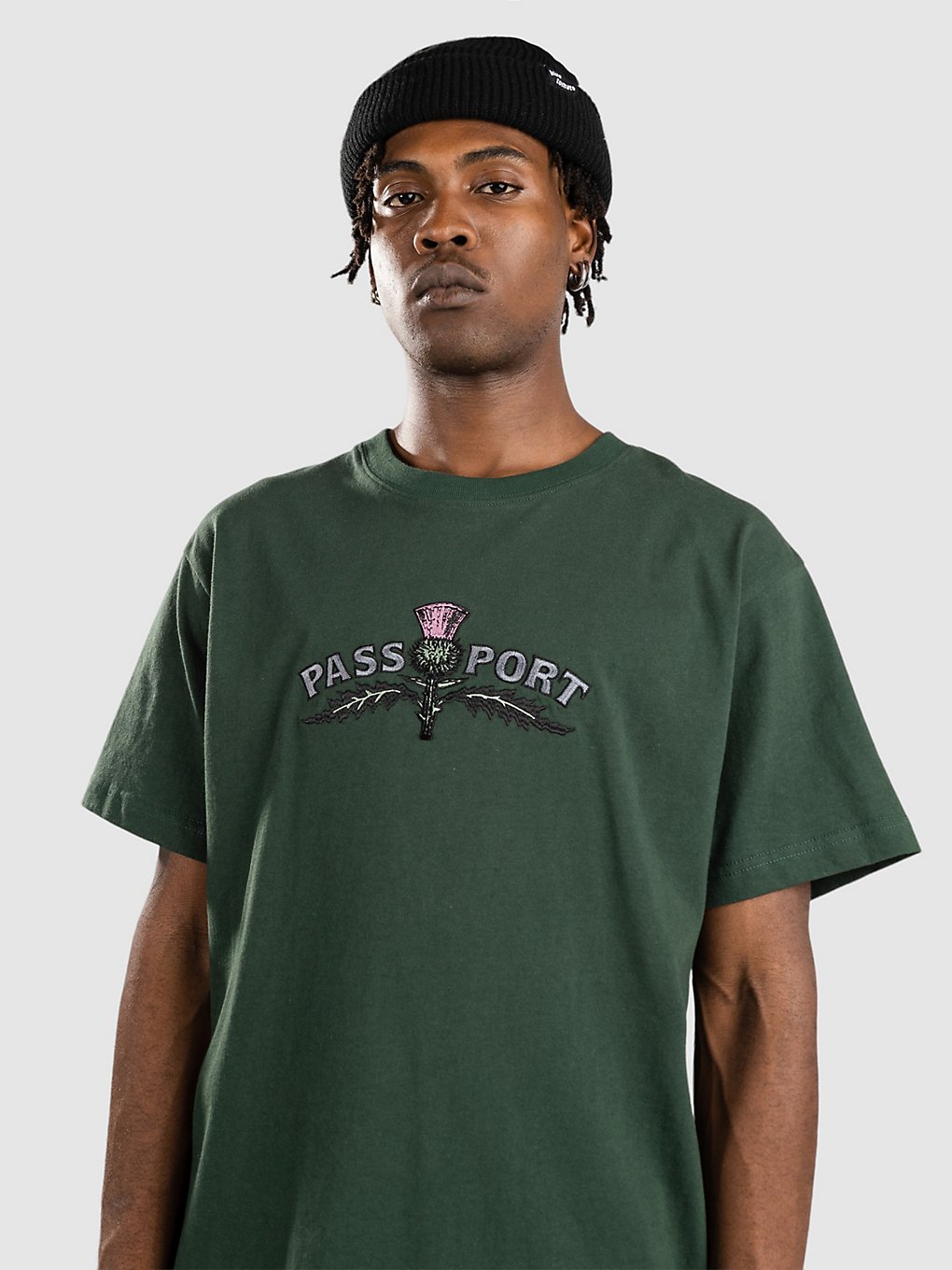 Pass Port Thistle Embroidery T-Shirt forest green kaufen